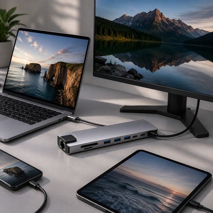 Adaptador Hub 8 En 1 Tipo C